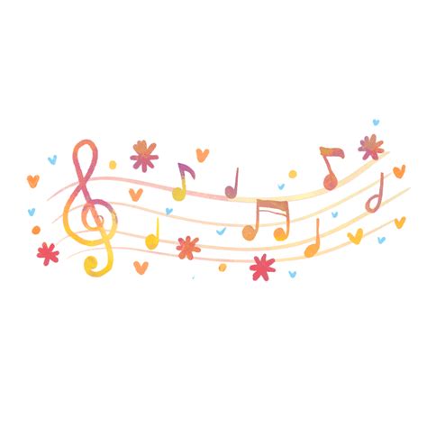 Piano Music Notes Clipart Png Images Beautiful Music Note With Flowers