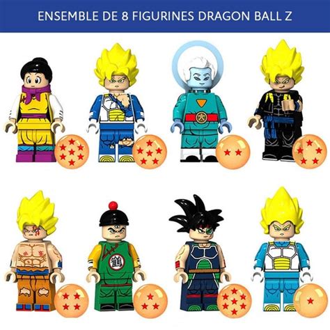 Pack Of 8 Lego Dragon Ball Dbz Compatible Minifigures Son Etsy
