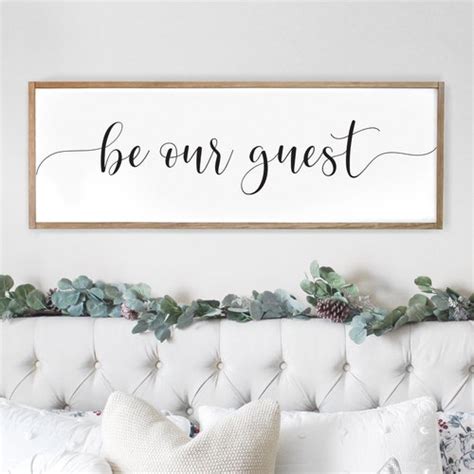 Be Our Guest Sign Sign For Guest Bedroom Guest Room Wall Etsy