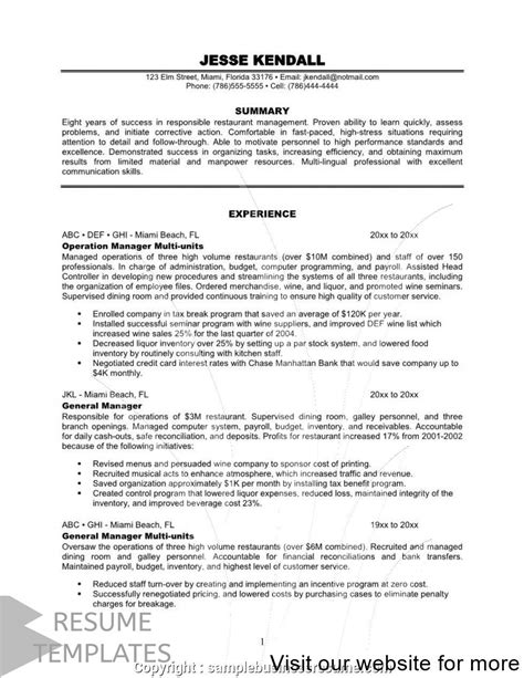 It is recommended that you research employment opportunities in western australia (in your occupation) before making the decision to migrate. simple resume template australia in 2020 | Restaurant ...