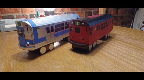 Making Nyc R36 Subway Car Paper Craft Train Youtube