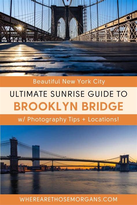 Brooklyn Bridge Sunrise Walk Best Photo Spots