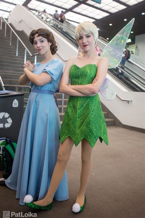 Wendy And Tinkabell Cosplay Friend Costumes Disney Costumes Couple Halloween Costumes