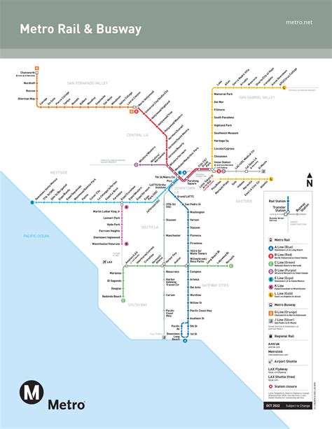 Transit Maps Official Map Los Angeles Metro Rail And Busway Map 2022