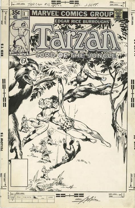 tarzan 11 1978 classic cover by john buscema and neal adams comic art in 2023 comic art