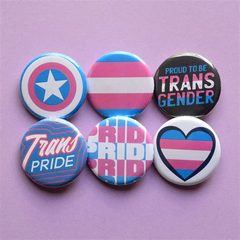 Transgender Pride Badge Set X Inch Pinback Buttons Etsy Australia