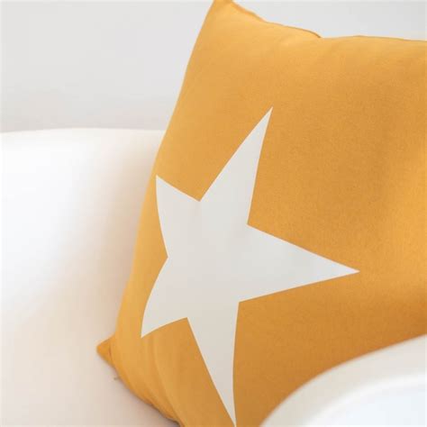 Mustard Star Cushion Boho Deco Shop