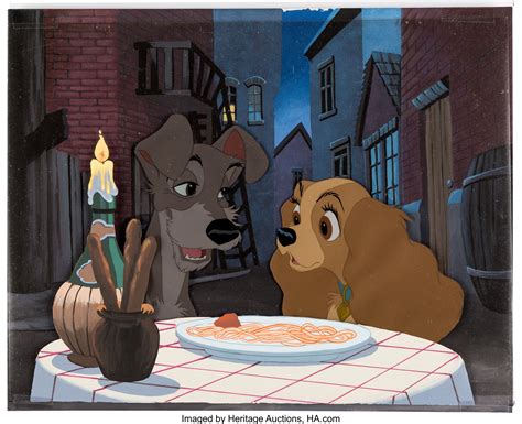 Lady And The Tramp Bella Notte Production Cel Setup With Custom Lot