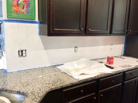 How To Update Your Tile With Paint Diy Painting Kitchen Tiles