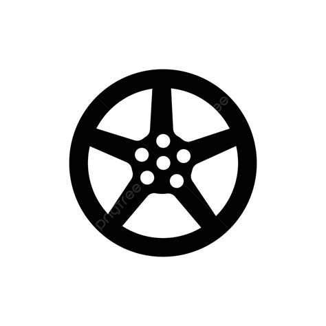 Vector Icon Of Alloy Wheel For Car Featuring A Stylish Car Wheel Design
