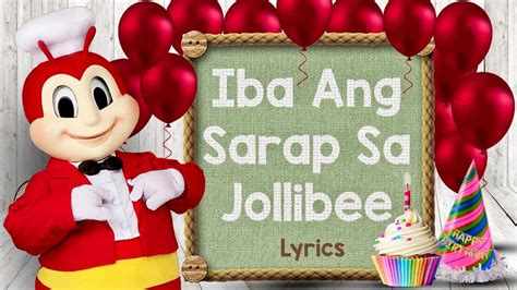 Iba Ang Sarap Sa Jollibee Lyrics Jollibee Song Jollibee Dance