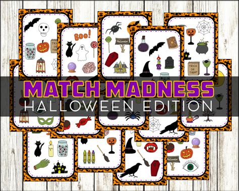 Halloween Match Madness Game Printable Fun