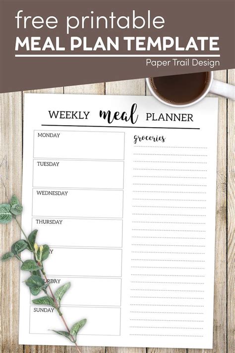 Use This Free Printable Meal Planner Worksheet With Grocery List To