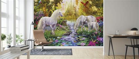 The Castle Unicorn Garden High Quality Wall Murals With Free Uk