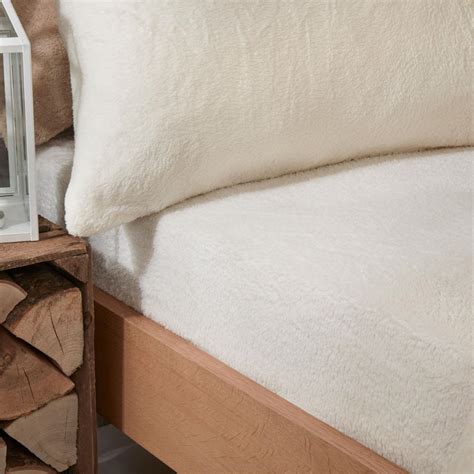 Brentfords Teddy Fleece Fitted Sheet Thermal Warm Single Double King Bedding New Ebay