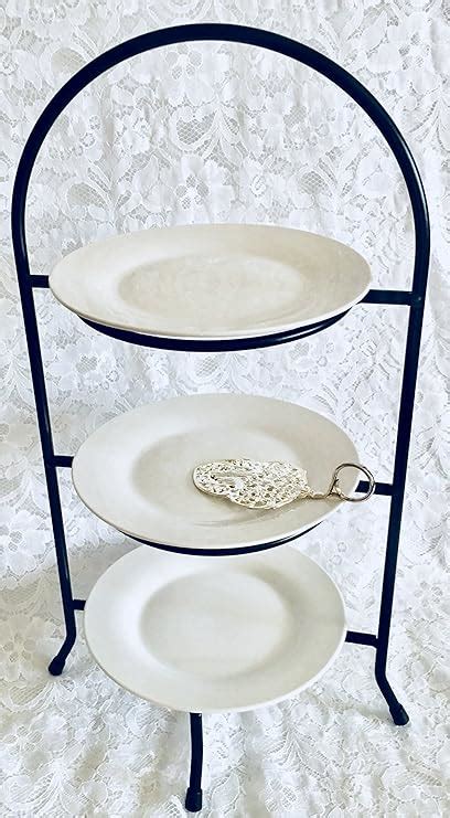 3 Tiered Serving Tray Platter Stand And Dessert Plate