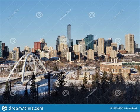 Edmonton Cityscape Of Downtown Buildings Editorial Photography Image