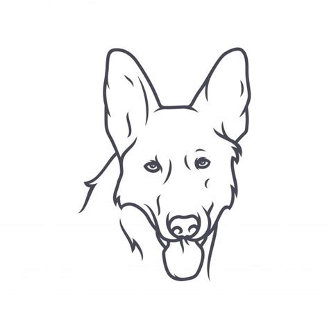 Premium Vector German Shepherd Dog Vector Logoicon Illustration