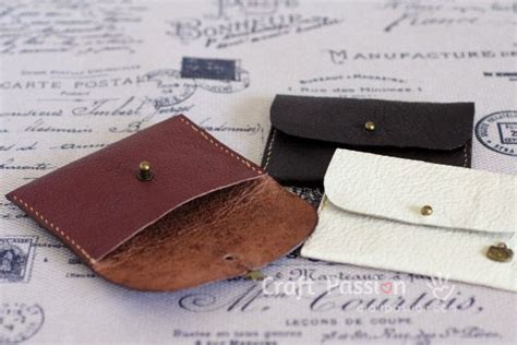 Leather Coin Purse Free Tutorial Craft Passion Leather Pouch