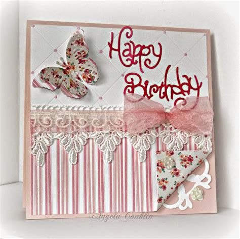 Heartedly Handcrafted Handmade Birthday Card Pretty In Pink