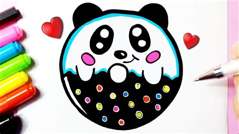 Como Desenhar Cookies Urso Panda Fofo Kawaii Desenhos Kawaii Desenhos