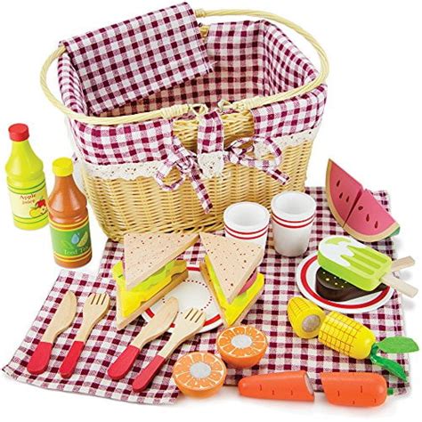 Imagination Generation Slice And Share Picnic Basket Shareable Wooden