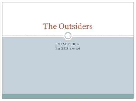 Ppt The Outsiders Powerpoint Presentation Free Download Id2073906