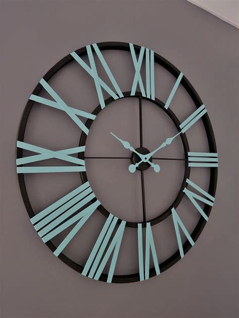 Extra Large Wall Clock 40 Inch Rustic Metal Minimalist Wall Etsy