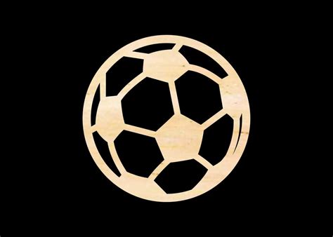 Gs039 Soccer Ball Shape Wooden Laser Cut Etsy