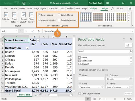 Pivot Table Formatting Customguide Table And Pivot Table Formatting