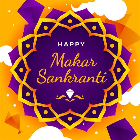Happy Makar Sankranti Greeting Template 273453 Vector Art At Vecteezy