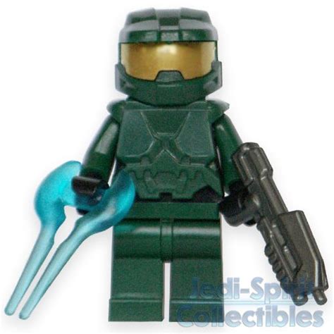 Lego Halo Custom Master Chief Dark Green Color Minifig Free Usa On