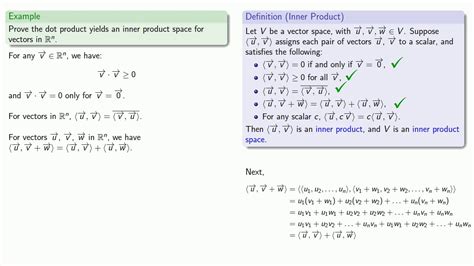 Inner Product Spaces Youtube