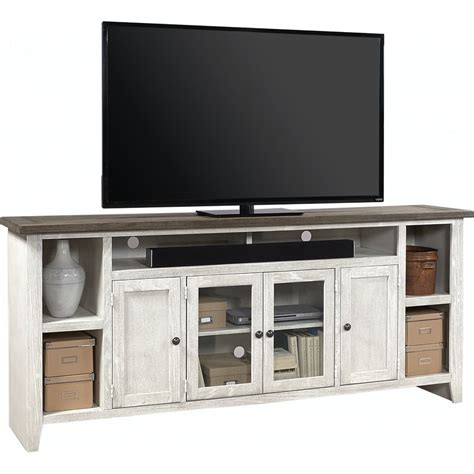 Rustic White 84 Tv Stand Eastport Rc Willey Furniture Store