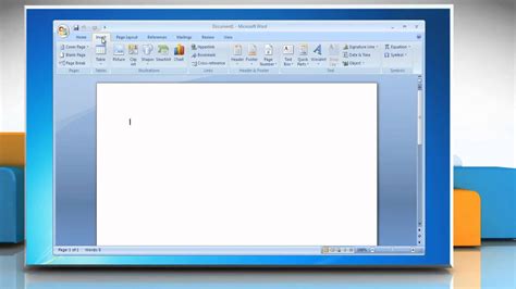 How To Insert A Clipart In Word 2007 On Windows 7 Youtube