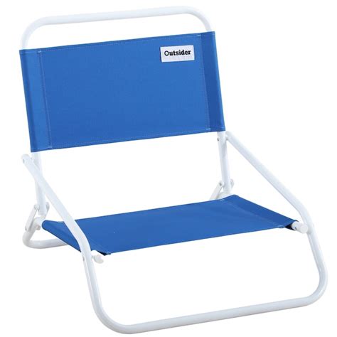 Outsider Polyester Blue Folding Beach Chair Carrying Straphandle Included In The Beach