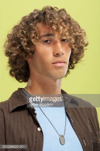 Brown Hair Mixed Boy Stock Photo Teenage Boy 16 18 With Curly