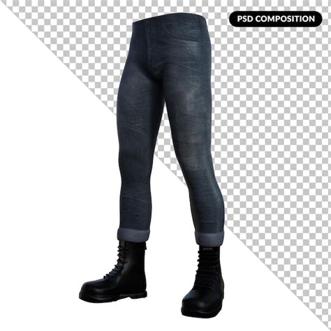 Premium Psd Leather Pants Style Fashion Isolated 3d