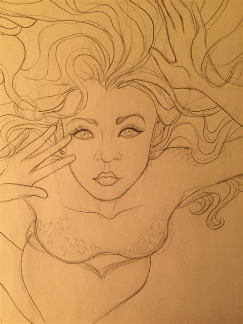 Mermaid Sketch By Sadowina On Deviantart