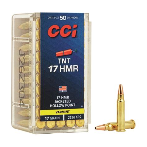 Cci 17 Hmr Tnt Jhp 17 Grain 50 Rounds 78843 17 Hmr Ammo At