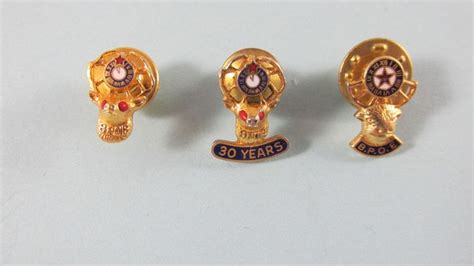 Lot Of Elks Bpoe Lodge Lapel Pins Tie Tacks Recognition One Year