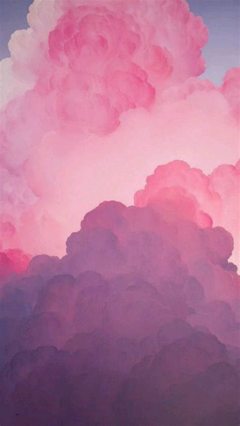 Pink Clouds Aesthetic Drawing