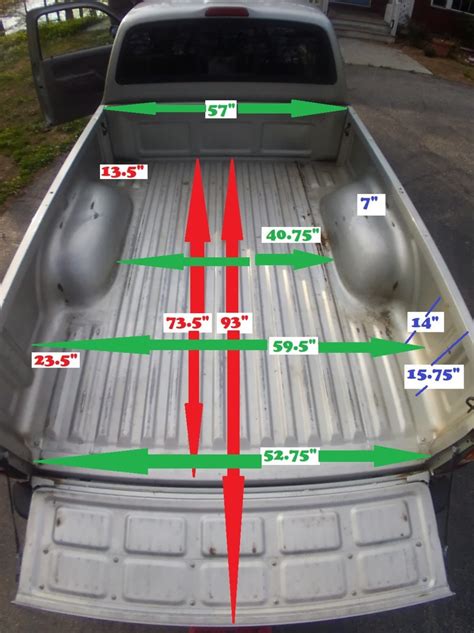 Dimensions Of Toyota Tacoma Bed