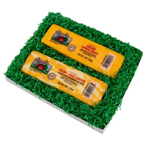 Artisan meat and cheese gift with wine. Gift Box #718 - Taste of Wisconsin Cheese - Vern's Cheese