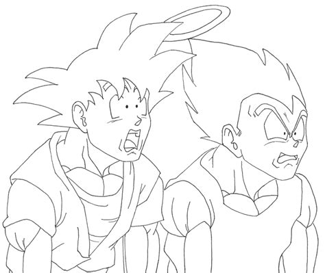 Goku Vs Vegeta Drawing at GetDrawings | Free download