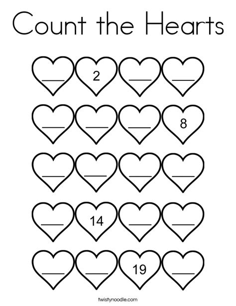 The next day abraham looked down at the cities and saw sodom and gomorrah smoking like a huge furnace. Count the Hearts Coloring Page - Twisty Noodle