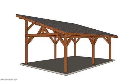 16x16 Lean To Pavilion Plans Myoutdoorplans