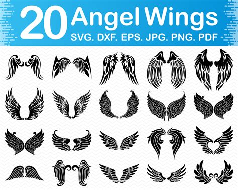 Angel Wings Svg Wings Svg Files For Cricut Angel Wings Png Etsy