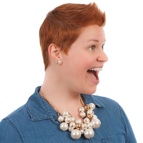 Short Haired Redhead Girl With Open Mouth Free Image Download