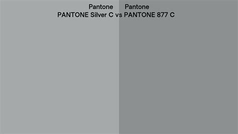 Pantone Silver C Vs Pantone 877 C Side By Side Comparison